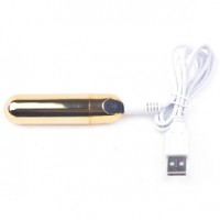 Vibrating Bullet Gold 10 Speeds Rechargeable